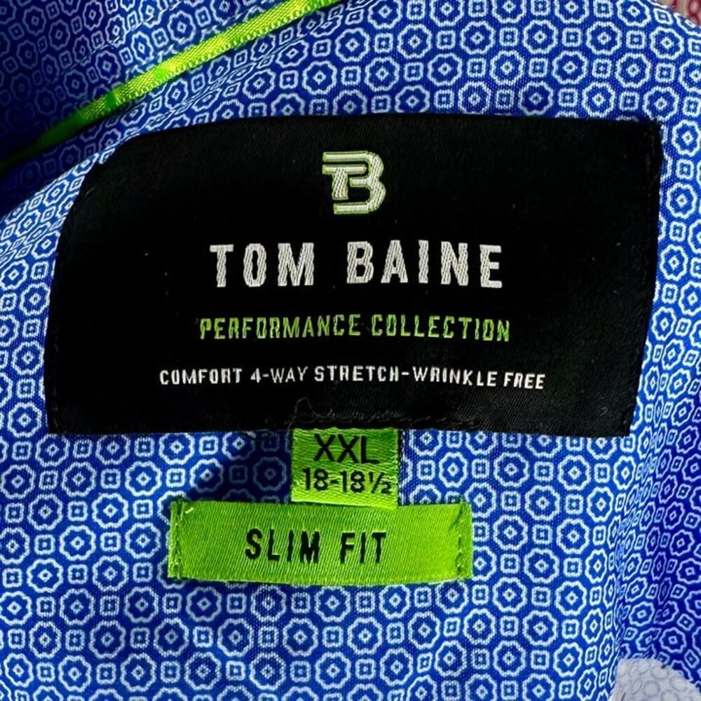 NWT Tom Baine Button Down Performance Collection Slim Fit Shirt XXL - Picture 6 of 12